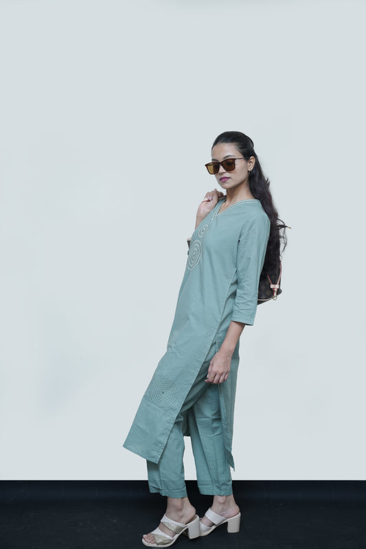 Mint Green Chic Kurti Set – Elegant Everyday Style